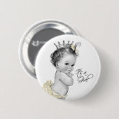 Badge Rond 5 Cm Adorable Ivoire Princesse C'est un bouton de fille (Devant & derrière)