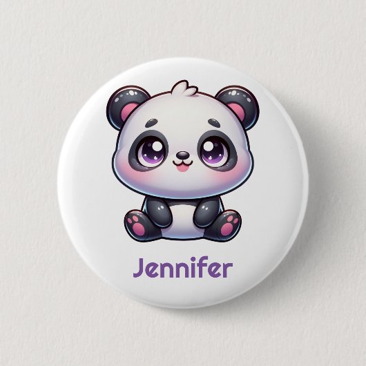 Badge Rond 5 Cm Adorable Kawaii Panda Conception personnalisée (Devant)