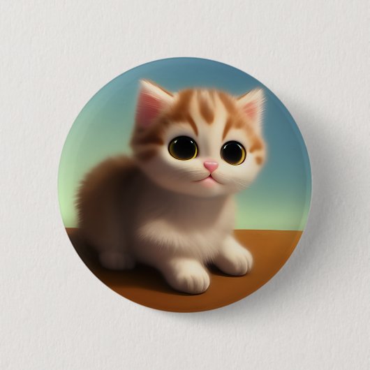 Badge Rond 5 Cm Adorable Kitten (Devant)