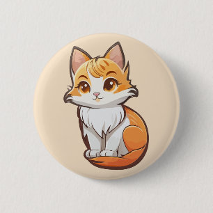 Badge Rond 5 Cm Adorable Kitten Kawaii