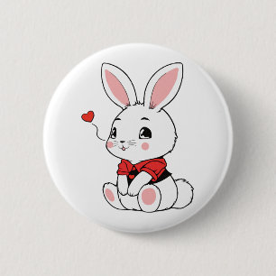 Badge Rond 5 Cm Adorable lapin mignon