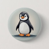 Badge Rond 5 Cm adorable petit pingouin (Devant)