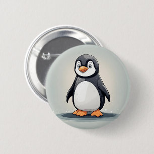 Badge Rond 5 Cm adorable petit pingouin