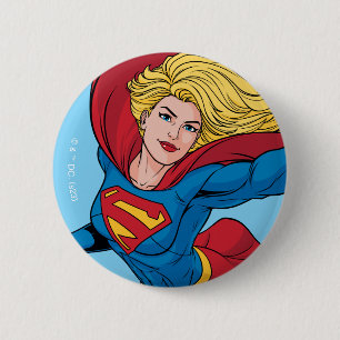 Badge Rond 5 Cm Adorable Supergirl Stance
