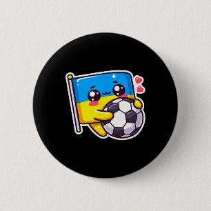 Badge Rond 5 Cm Adorable ukrainien Bynner Fan Drapeau ukrainien Mi