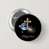 Badge Rond 5 Cm Adorez sa majesté (Devant & derrière)