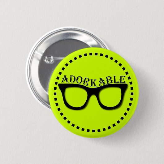 Badge Rond 5 Cm Adorkable - dork (Devant & derrière)