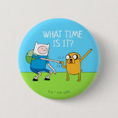 Badge Rond 5 Cm Adventure | Finn & Jake Fist Bump (Devant)