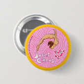 Badge Rond 5 Cm Aerialist de cirque - cirque de Juliet (Devant & derrière)