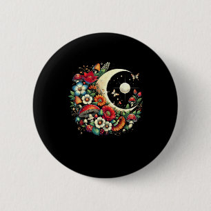Badge Rond 5 Cm Aesthetic Goblincore Cottagecore Champignon Drôle