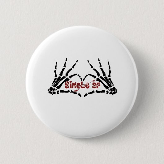 Badge Rond 5 Cm Af Skeleton Mains Heart Classic (Devant)