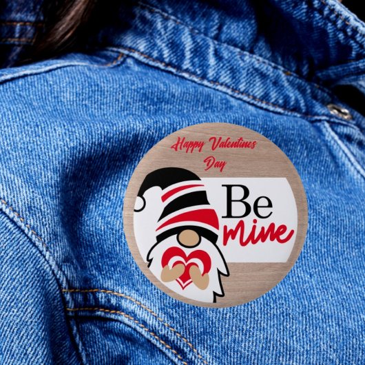 Badge Rond 5 Cm Affection de coeur : Bouton Joyeux Saint Valentin