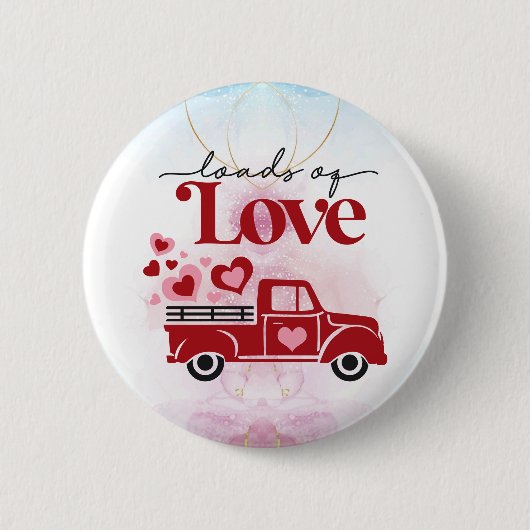 Badge Rond 5 Cm Affection libre : Loads of Love Boho Button (Devant)