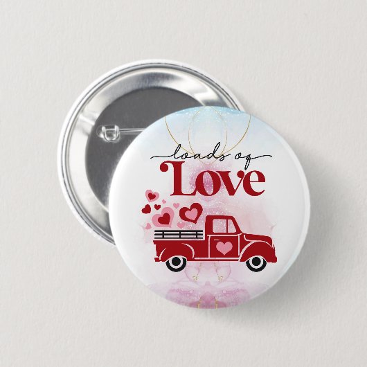 Badge Rond 5 Cm Affection libre : Loads of Love Boho Button (Devant & derrière)
