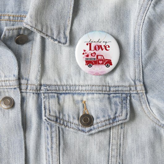 Badge Rond 5 Cm Affection libre : Loads of Love Boho Button (En situation)