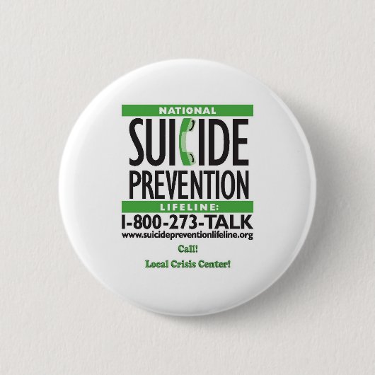 Badge Rond 5 Cm AFFICHE de prévention de suicide (Devant)