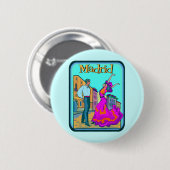 Badge Rond 5 Cm Affiche de voyage de Madrid (Devant & derrière)