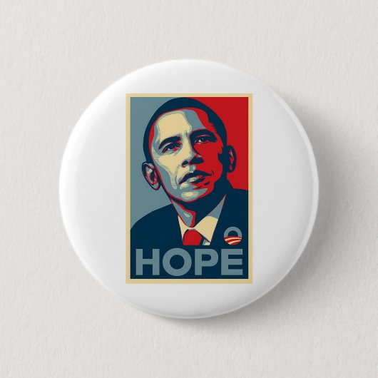 Badge Rond 5 Cm Affiche d'espoir de Barack Obama (Devant)