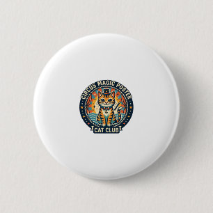 Badge Rond 5 Cm Affiche Magie de Cirque Chat Mignon Design - Cirqu