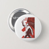 Badge Rond 5 Cm Affiches de propagande d'Union Soviétique de (Devant & derrière)