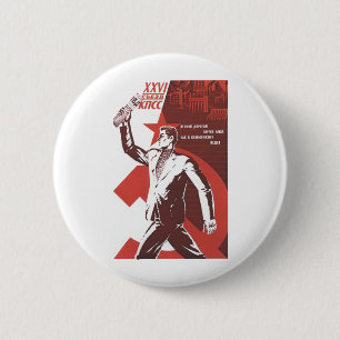 Badge Rond 5 Cm Affiches de propagande d'Union Soviétique de