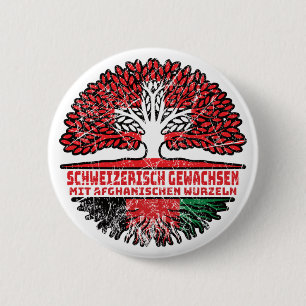 Badge Rond 5 Cm Afghanistan Arbre suisse suisse afghan