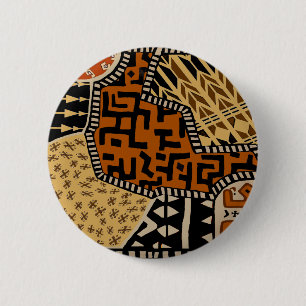 Badge Rond 5 Cm African Shaman Earth Spirits