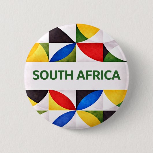 Badge Rond 5 Cm Afrique du Sud (Devant)