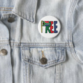 Badge Rond 5 Cm Afrique du Sud libre (En situation)