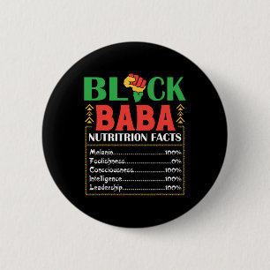 Badge Rond 5 Cm Afrique Noir par la valeur nutritive Melanin Consc