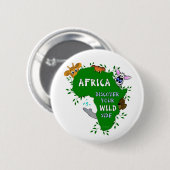 Badge Rond 5 Cm Afrique sauvage (Devant & derrière)