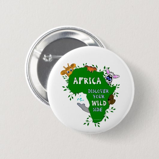 Badge Rond 5 Cm Afrique sauvage (Devant & derrière)