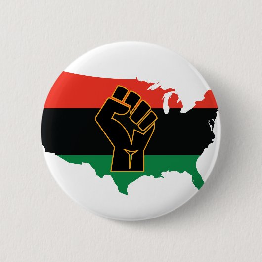 Badge Rond 5 Cm Afro-américain   ; (Devant)