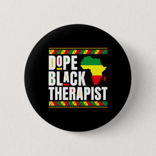 Badge Rond 5 Cm Afro-Américain - Thérapie physique médicament noir