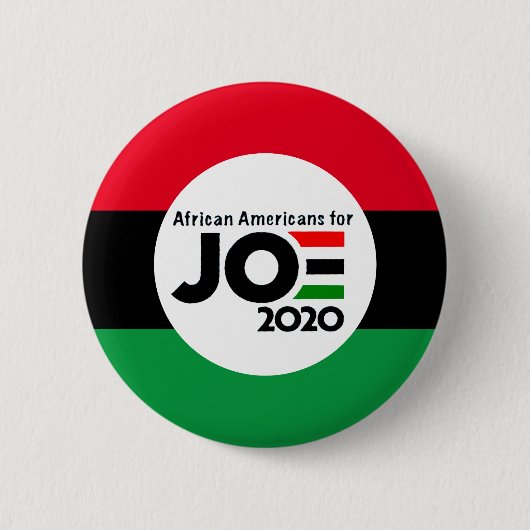 Badge Rond 5 Cm Afro-Américains pour Joe 2020 (Devant)