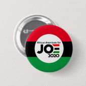 Badge Rond 5 Cm Afro-Américains pour Joe 2020 (Devant & derrière)