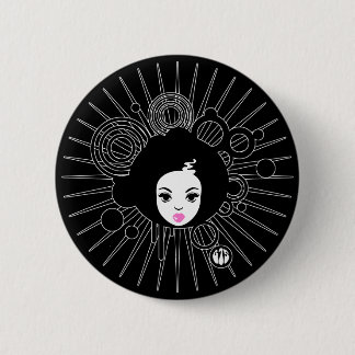 Badge Rond 5 Cm Afro Chick