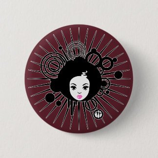 Badge Rond 5 Cm Afro Chick