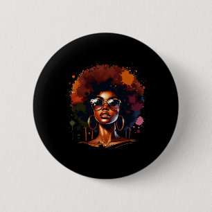 Badge Rond 5 Cm Afro Femmes Black Pride African American Melanin 1