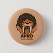 Badge Rond 5 Cm Afro Walrus (Devant)