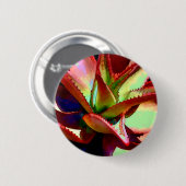 Badge Rond 5 Cm Agave rouge et vert (Devant & derrière)