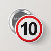 Badge Rond 5 Cm Âge 10 (Devant & derrière)