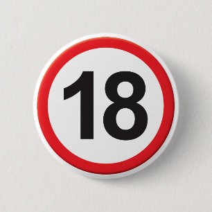Badge Rond 5 Cm Âge 18