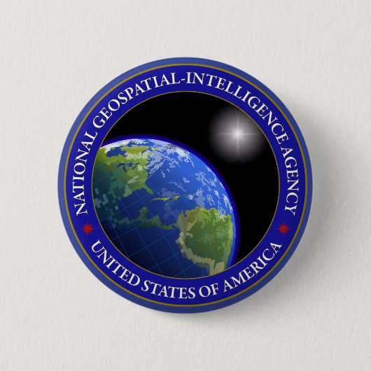 Badge Rond 5 Cm Agence nationale du renseignement géospatial (Devant)