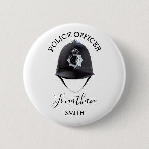 Badge Rond 5 Cm Agent de police Personnalisé
