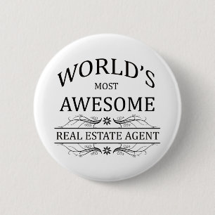 Badge Rond 5 Cm Agent immobilier le plus impressionnant du monde