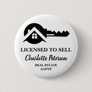 Badge Rond 5 Cm Agent immobilier promotionnel personnalisé