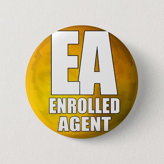 BADGE ROND 5 CM AGENT INSCRIT AU LOGO EA (Devant)