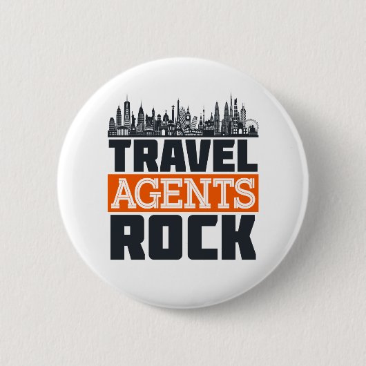 Badge Rond 5 Cm Agents de voyage Planification des vacances (Devant)