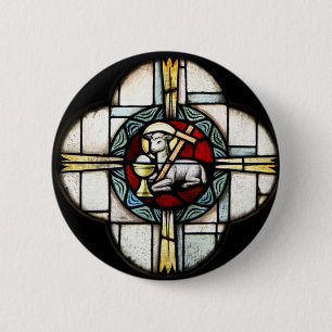 Badge Rond 5 Cm Agneau de Jésus de Dieu